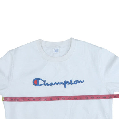 Womens UK Size M Champion White Pullover Sweatshirt