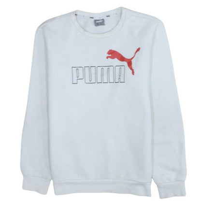 Mens UK Size S PUMA White Pullover Sweatshirt