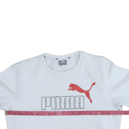 Mens UK Size S PUMA White Pullover Sweatshirt