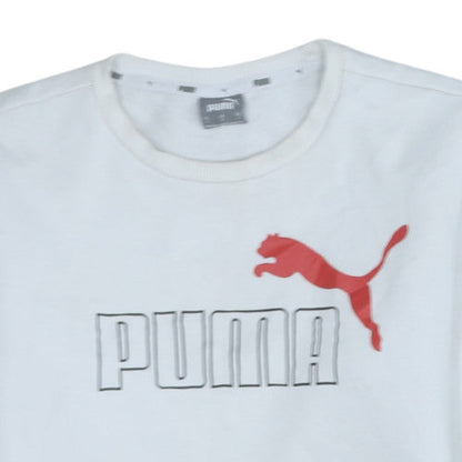Mens UK Size S PUMA White Pullover Sweatshirt