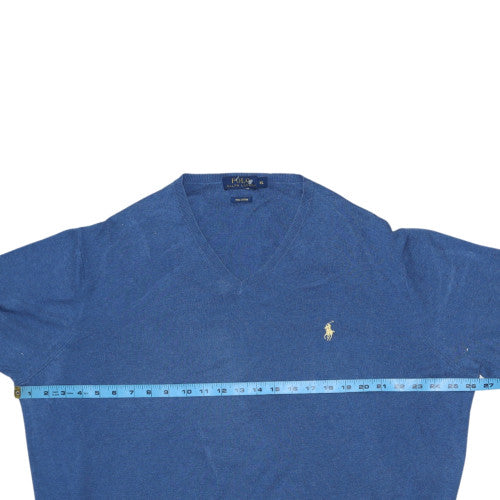 Mens UK Size XL Polo Ralph Lauren Blue Pullover Jumper