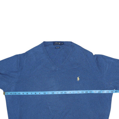 Mens UK Size XL Polo Ralph Lauren Blue Pullover Jumper