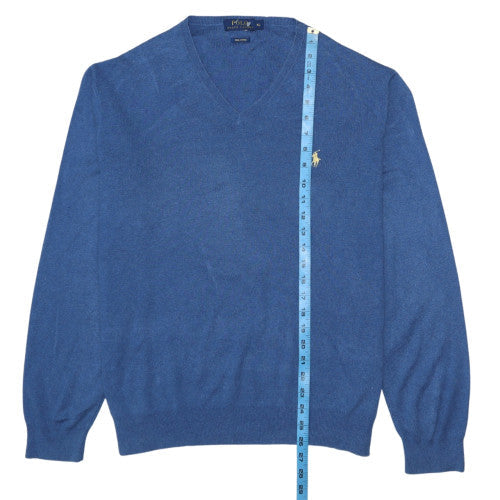Mens UK Size XL Polo Ralph Lauren Blue Pullover Jumper