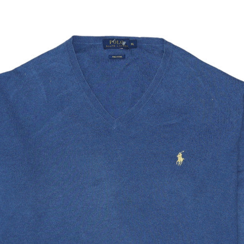 Mens UK Size XL Polo Ralph Lauren Blue Pullover Jumper