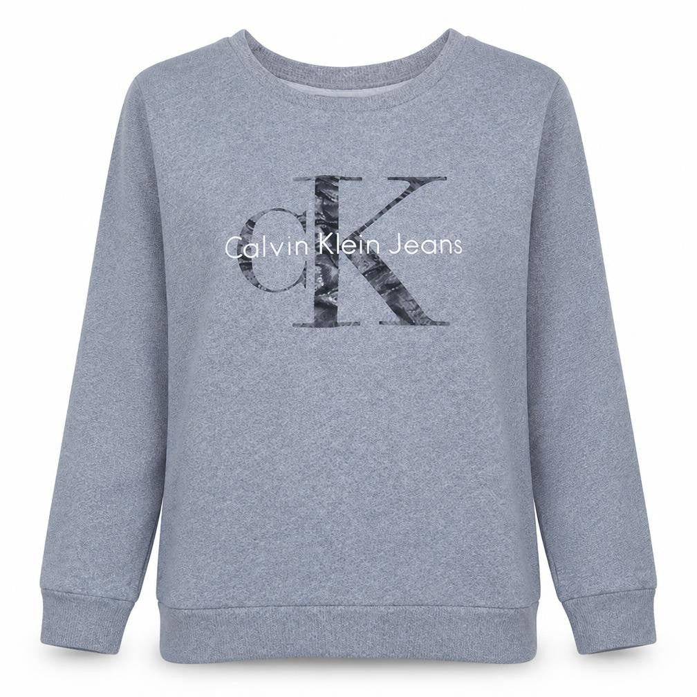 Womens UK Size M Calvin Klein Jeans Grey Pullover Sweatshirt
