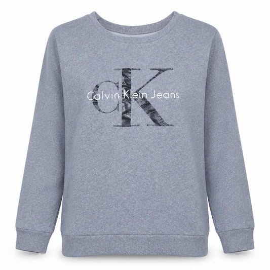 Womens UK Size M Calvin Klein Jeans Grey Pullover Sweatshirt