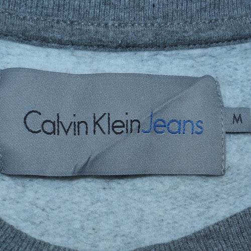 Womens UK Size M Calvin Klein Jeans Grey Pullover Sweatshirt