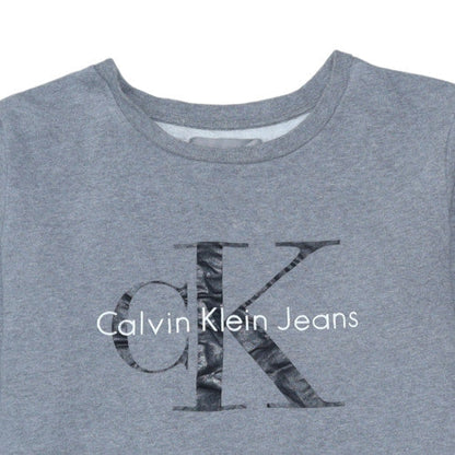 Womens UK Size M Calvin Klein Jeans Grey Pullover Sweatshirt