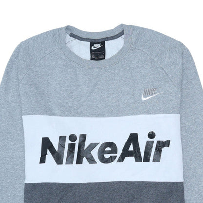 Mens UK Size L Nike Grey Pullover Sweatshirt