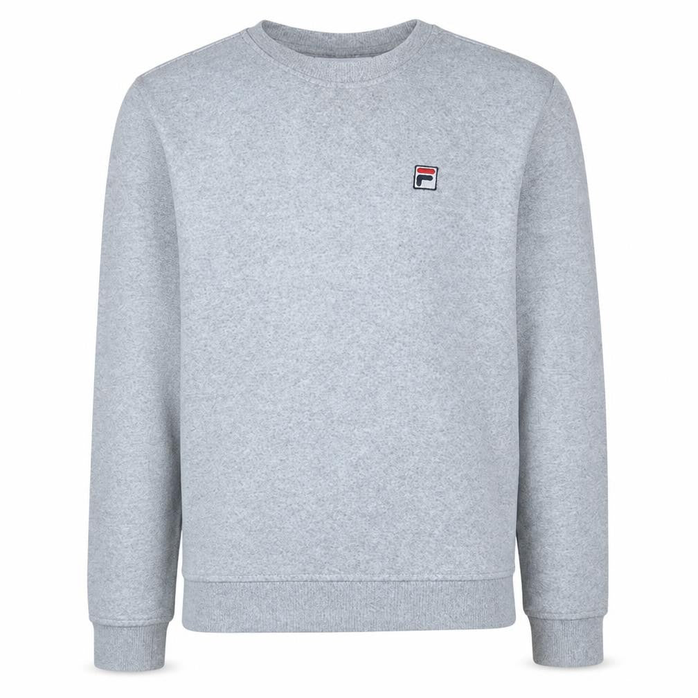 Fila Mens Grey Small Crew Neck Pullover Sweatshirt