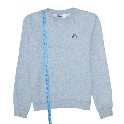 Fila Mens Grey Small Crew Neck Pullover Sweatshirt