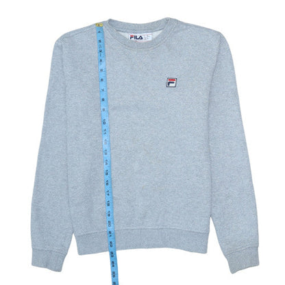 Fila Mens Grey Small Crew Neck Pullover Sweatshirt