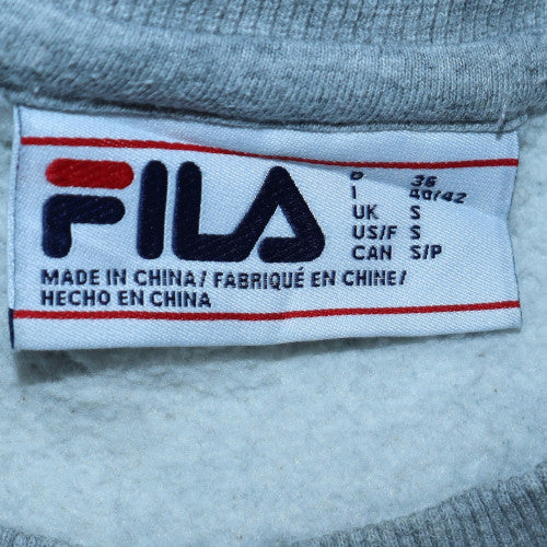 Fila Mens Grey Small Crew Neck Pullover Sweatshirt