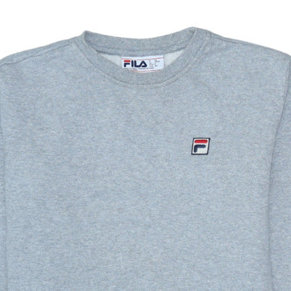 Fila Mens Grey Small Crew Neck Pullover Sweatshirt