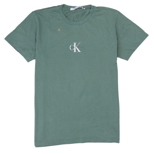 Mens UK Size L Calvin Klein Jeans Green  T-Shirt