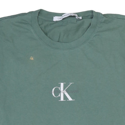 Mens UK Size L Calvin Klein Jeans Green  T-Shirt