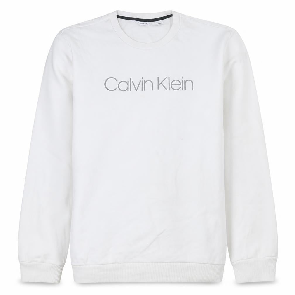 Mens UK Size XL Calvin Klein White Pullover Sweatshirt