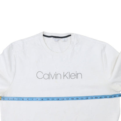 Mens UK Size XL Calvin Klein White Pullover Sweatshirt