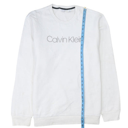 Mens UK Size XL Calvin Klein White Pullover Sweatshirt