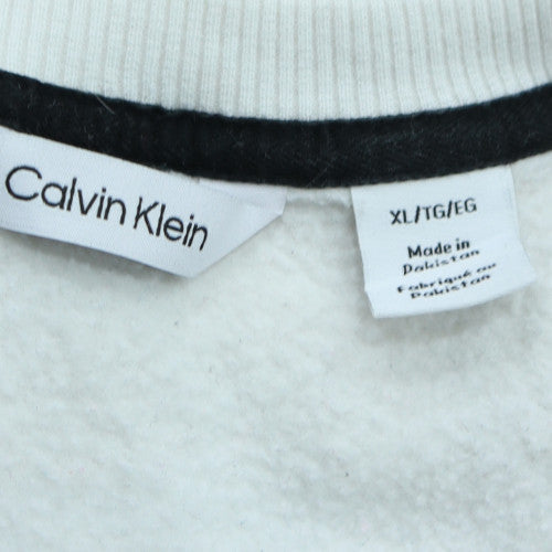 Mens UK Size XL Calvin Klein White Pullover Sweatshirt