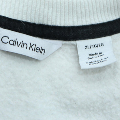 Mens UK Size XL Calvin Klein White Pullover Sweatshirt