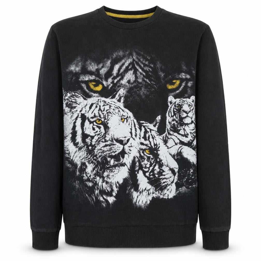 Mens UK Size L Topman Black Pullover Sweatshirt