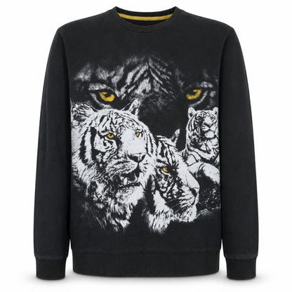 Mens UK Size L Topman Black Pullover Sweatshirt