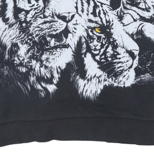 Mens UK Size L Topman Black Pullover Sweatshirt