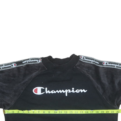 Womens UK Size M Champion Black Pullover Sweatshirt