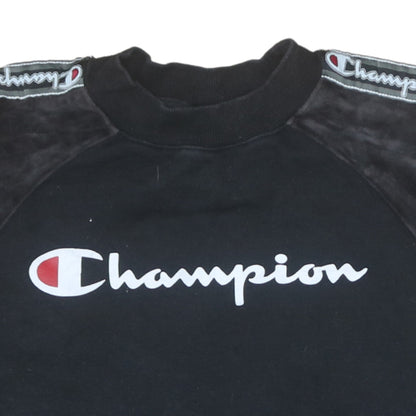 Womens UK Size M Champion Black Pullover Sweatshirt