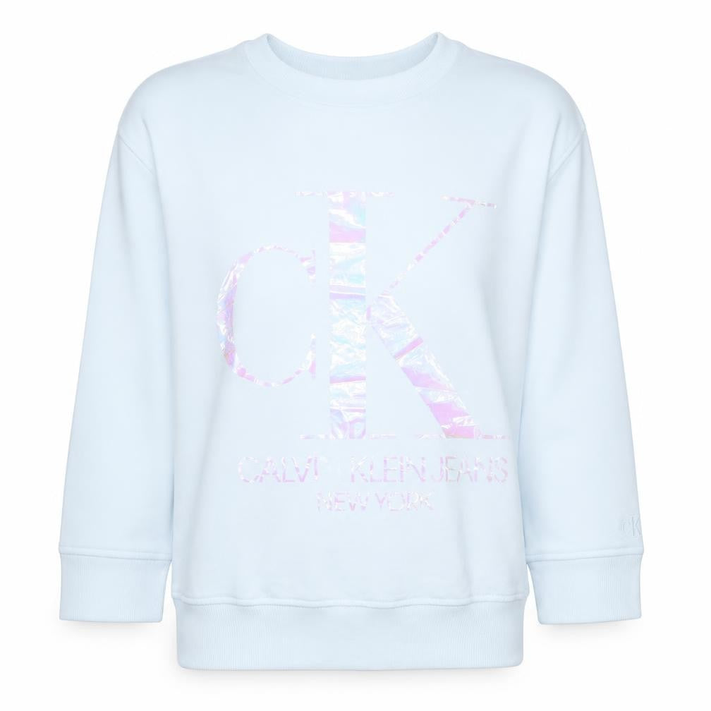 Womens UK Size M Calvin Klein Jeans White Pullover Sweatshirt