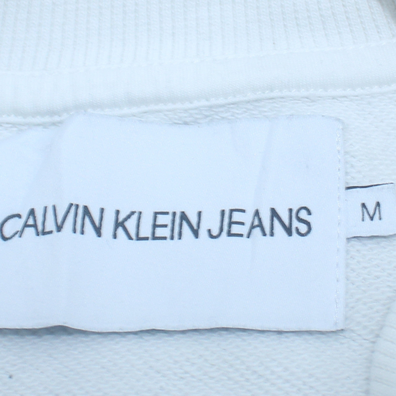 Womens UK Size M Calvin Klein Jeans White Pullover Sweatshirt