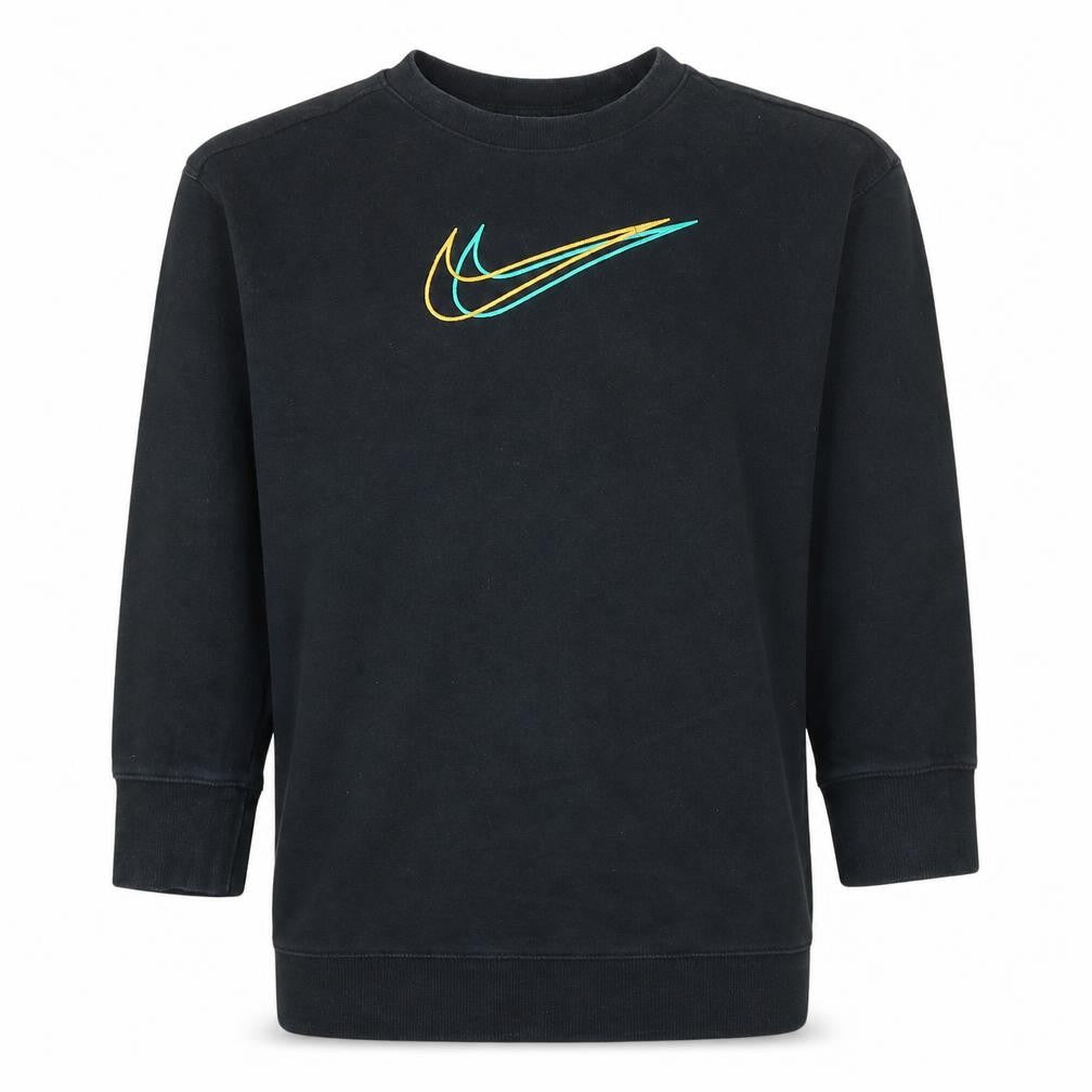Nike Boys Black Pullover Sweatshirt M 11-12 Years Graphic Logo Crew Neck