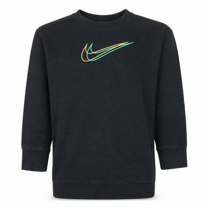 Nike Boys Black Pullover Sweatshirt M 11-12 Years Graphic Logo Crew Neck