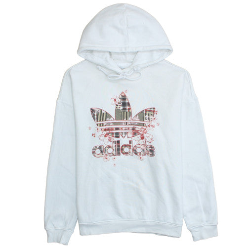 Womens UK Size 12 adidas White Pullover Hoodie