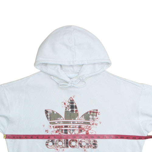 Womens UK Size 12 adidas White Pullover Hoodie