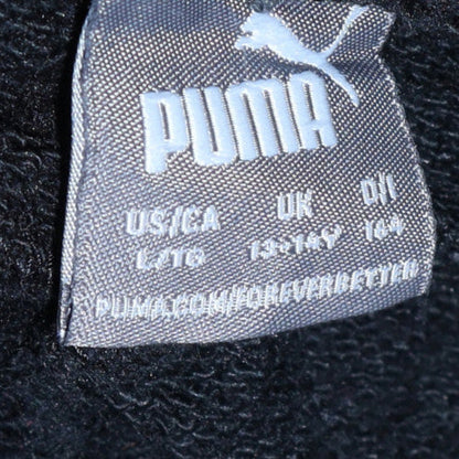Puma Boys Black Jogger Sweatpants 13-14 Years Regular Fit Elastic Waist