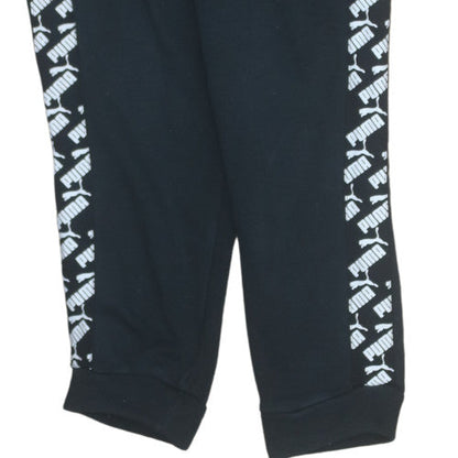 Puma Boys Black Jogger Sweatpants 13-14 Years Regular Fit Elastic Waist