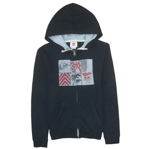 Womens UK Size 14 Quiksilver Black Full Zip Hoodie