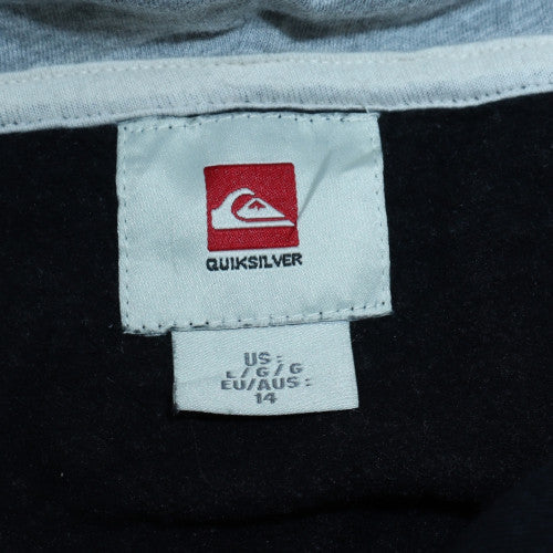 Womens UK Size 14 Quiksilver Black Full Zip Hoodie