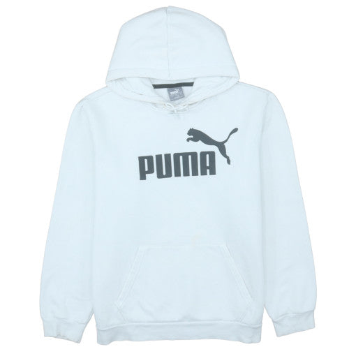 Mens UK Size L PUMA White Pullover Hoodie