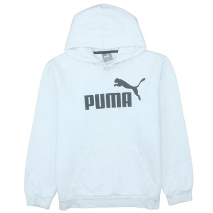 Mens UK Size L PUMA White Pullover Hoodie