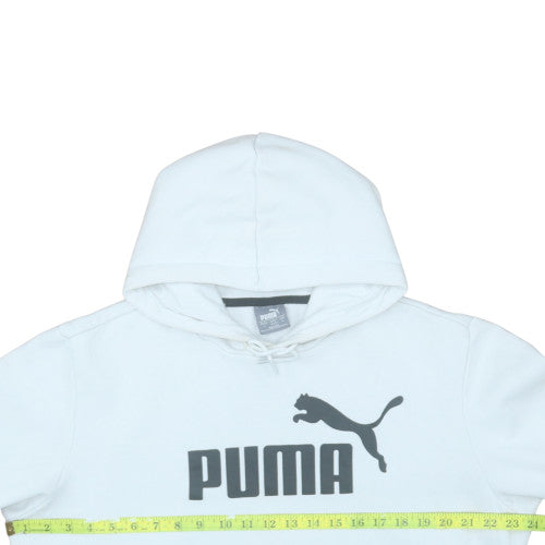 Mens UK Size L PUMA White Pullover Hoodie