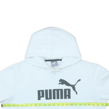 Mens UK Size L PUMA White Pullover Hoodie