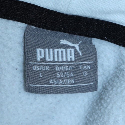 Mens UK Size L PUMA White Pullover Hoodie