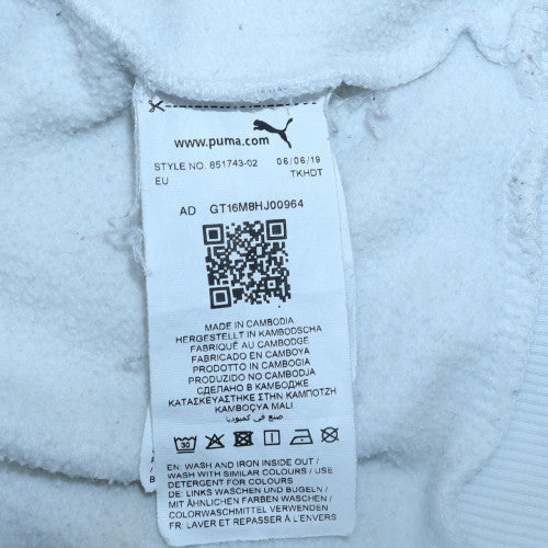 Mens UK Size L PUMA White Pullover Hoodie