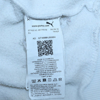 Mens UK Size L PUMA White Pullover Hoodie