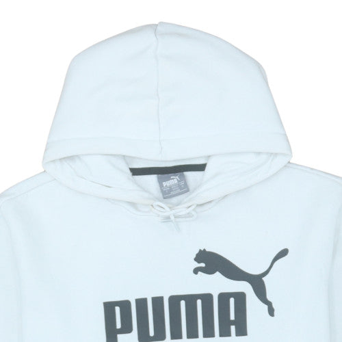 Mens UK Size L PUMA White Pullover Hoodie