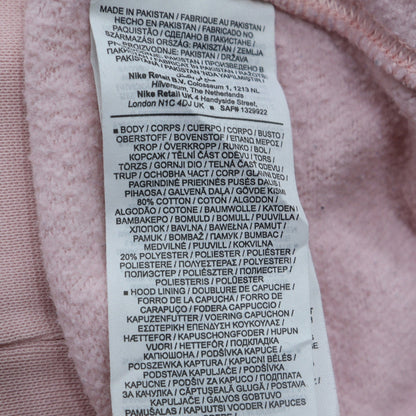 Womens UK Size XS Nike Pink Pullover Hoodie