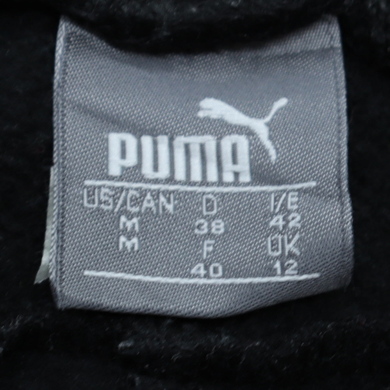 Womens UK Size 12 PUMA Regular Fit Jogger Black Trousers